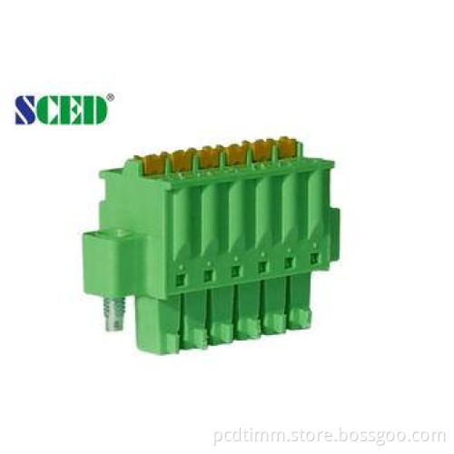 Green 2P - 20P Pluggable Terminal Blocks , Pitch 3.50mm Plu